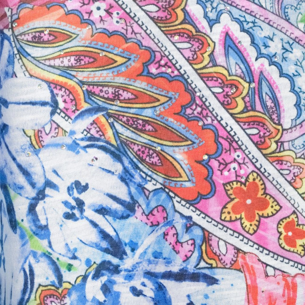 Time and Tru Women's Hanky Hem Sublimation Top Size L - Picture 4 of 5